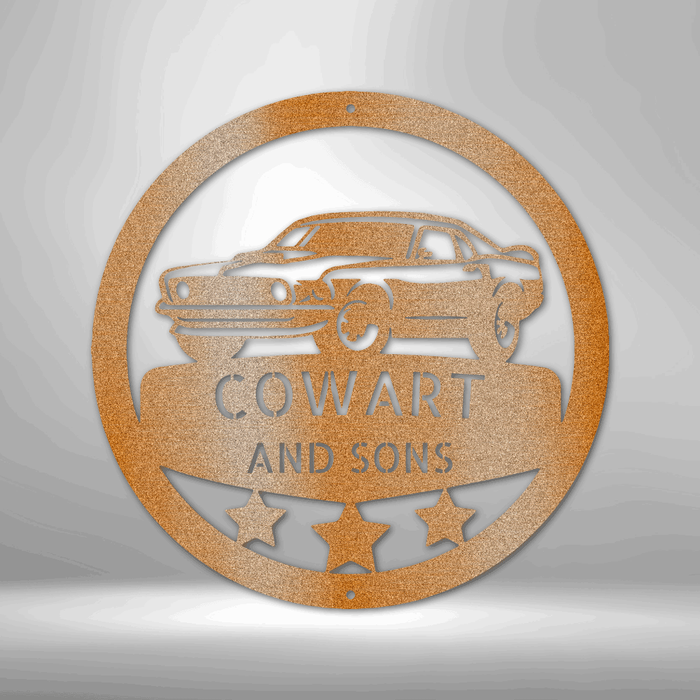 Classic Mustang Personalized - Steel Sign - Throttle Society